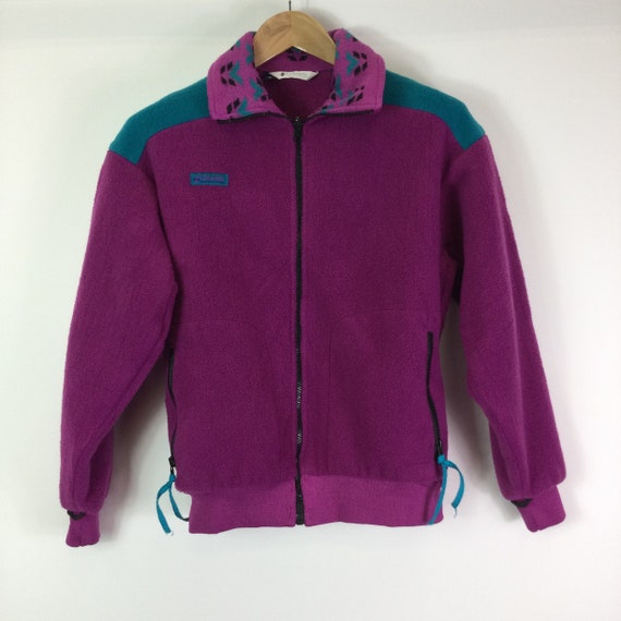 Vintage 1990s Purple & Teal Columbia Full Zip Flee