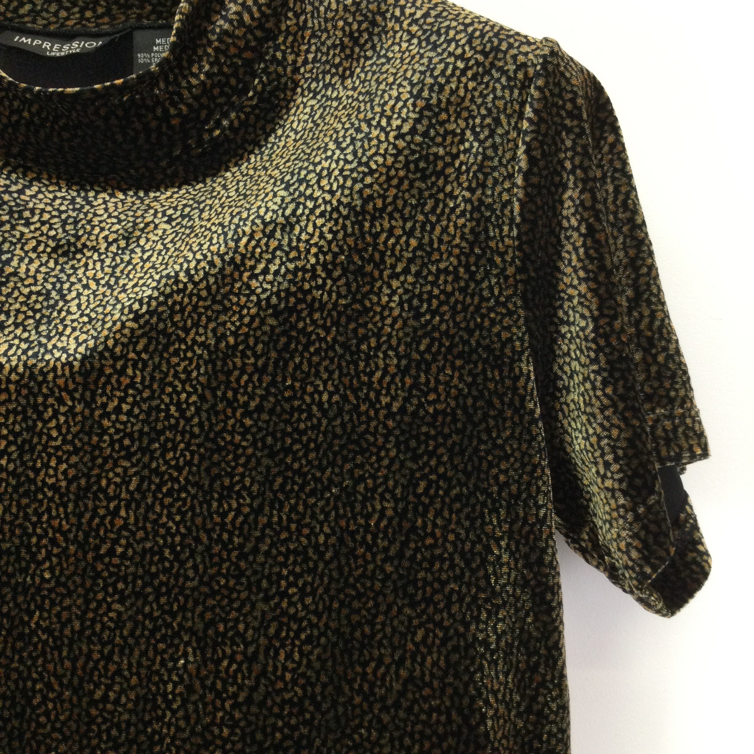 Vintage 1990s Brown Leopard Print Turtleneck T-Shirt | Etsy