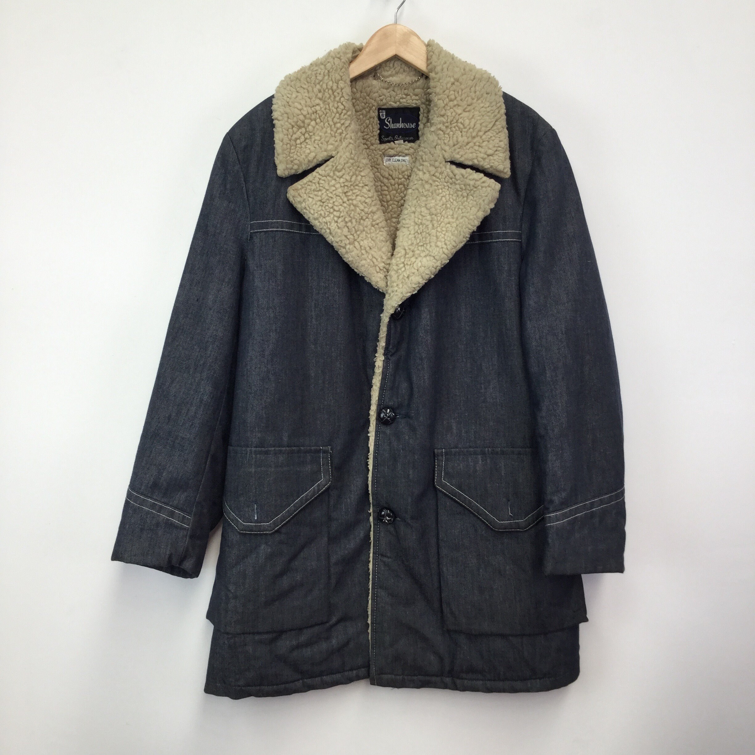 Image of Vintage 60's Denim & Shearling Coat