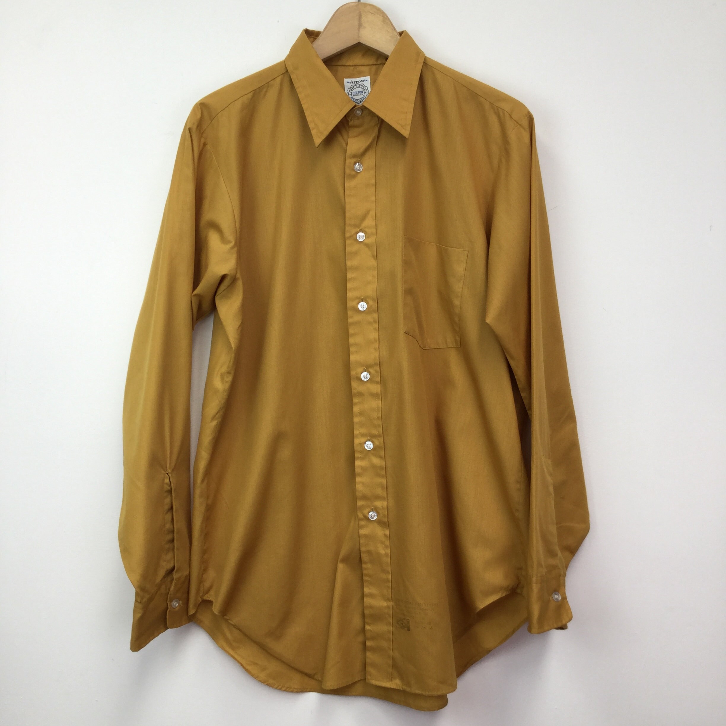 Image of Vintage 1970’S Mustard Yellow Arrow Shirt