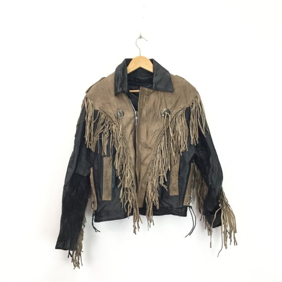 Vintage Leather Fringe Jacket