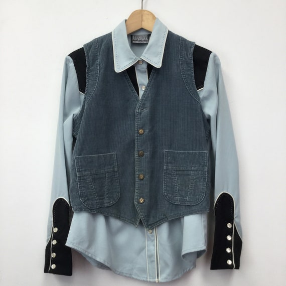 Vintage Cowboy Costume Shirt & Waistcoat