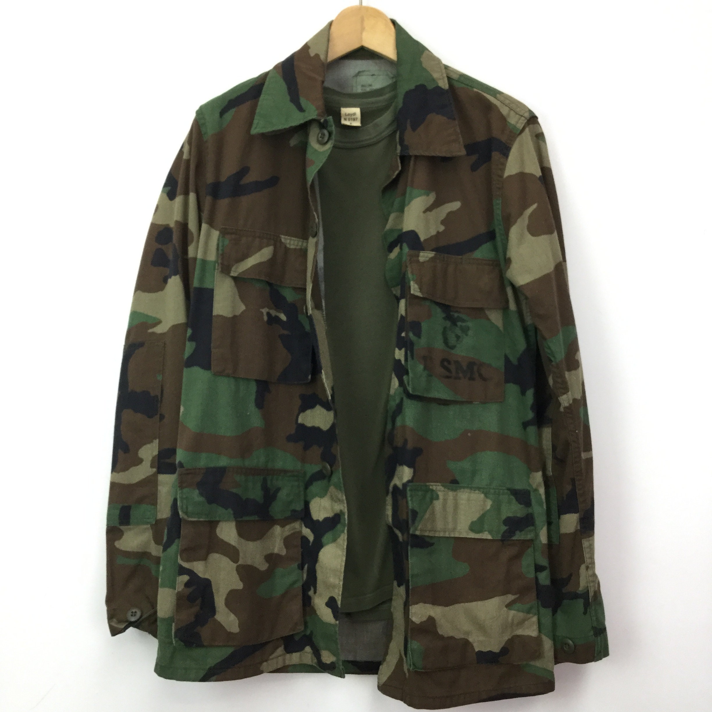 Image of Vintage Army Soldier Costume Camouflage Jacket
