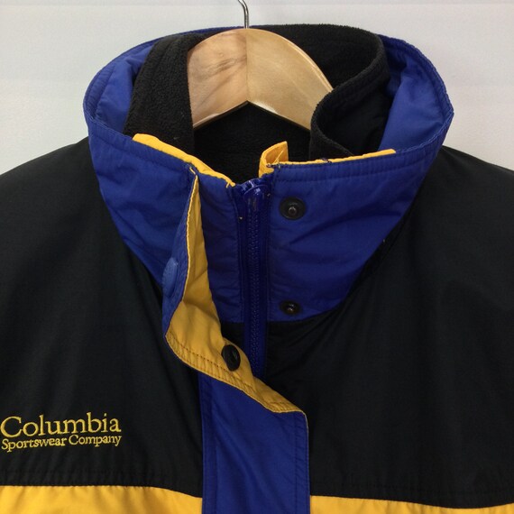 Vintage Columbia Sportswear Chaqueta Azul y Amarillo | Etsy México