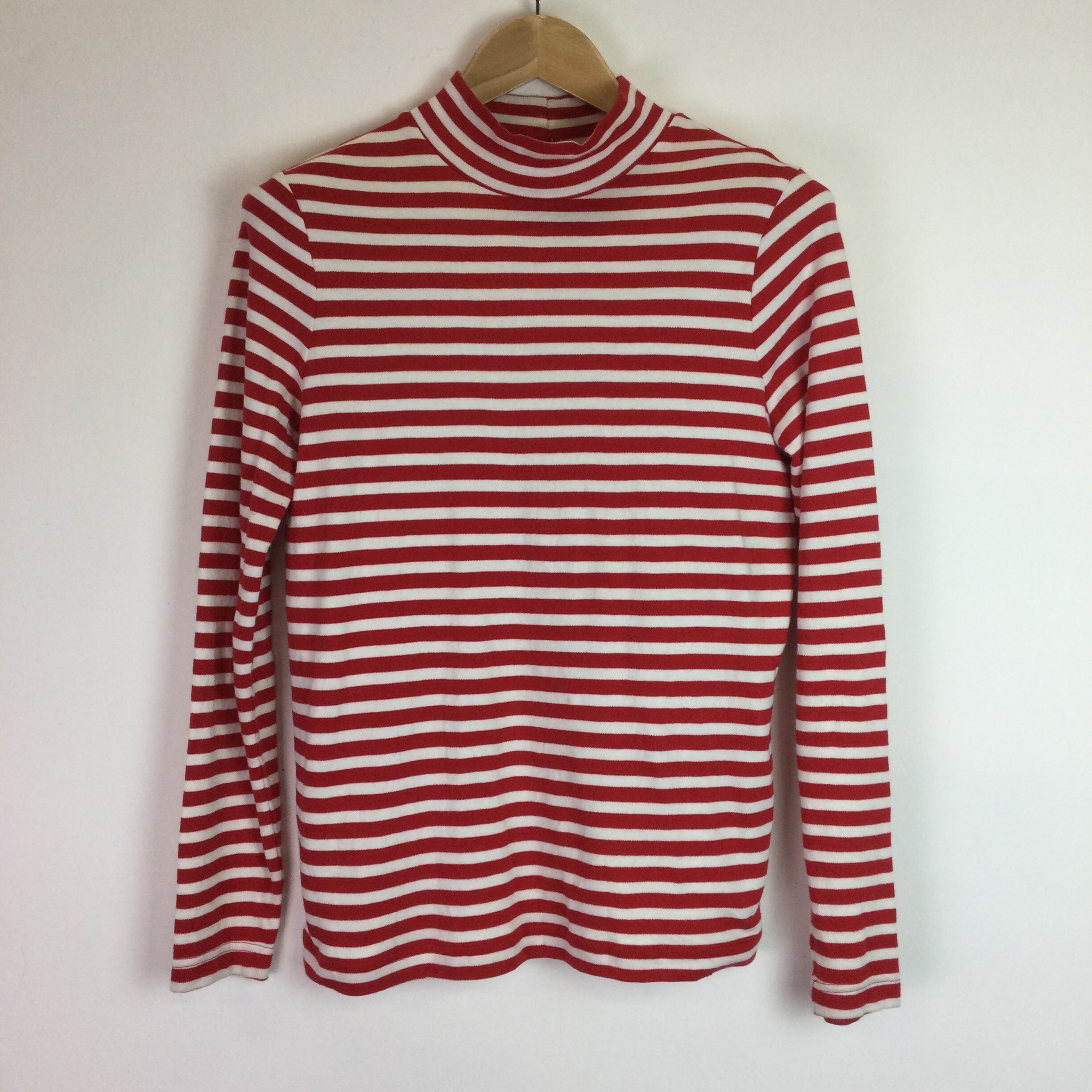 Image of Vintage Candy Cane Red Stripe Turtleneck