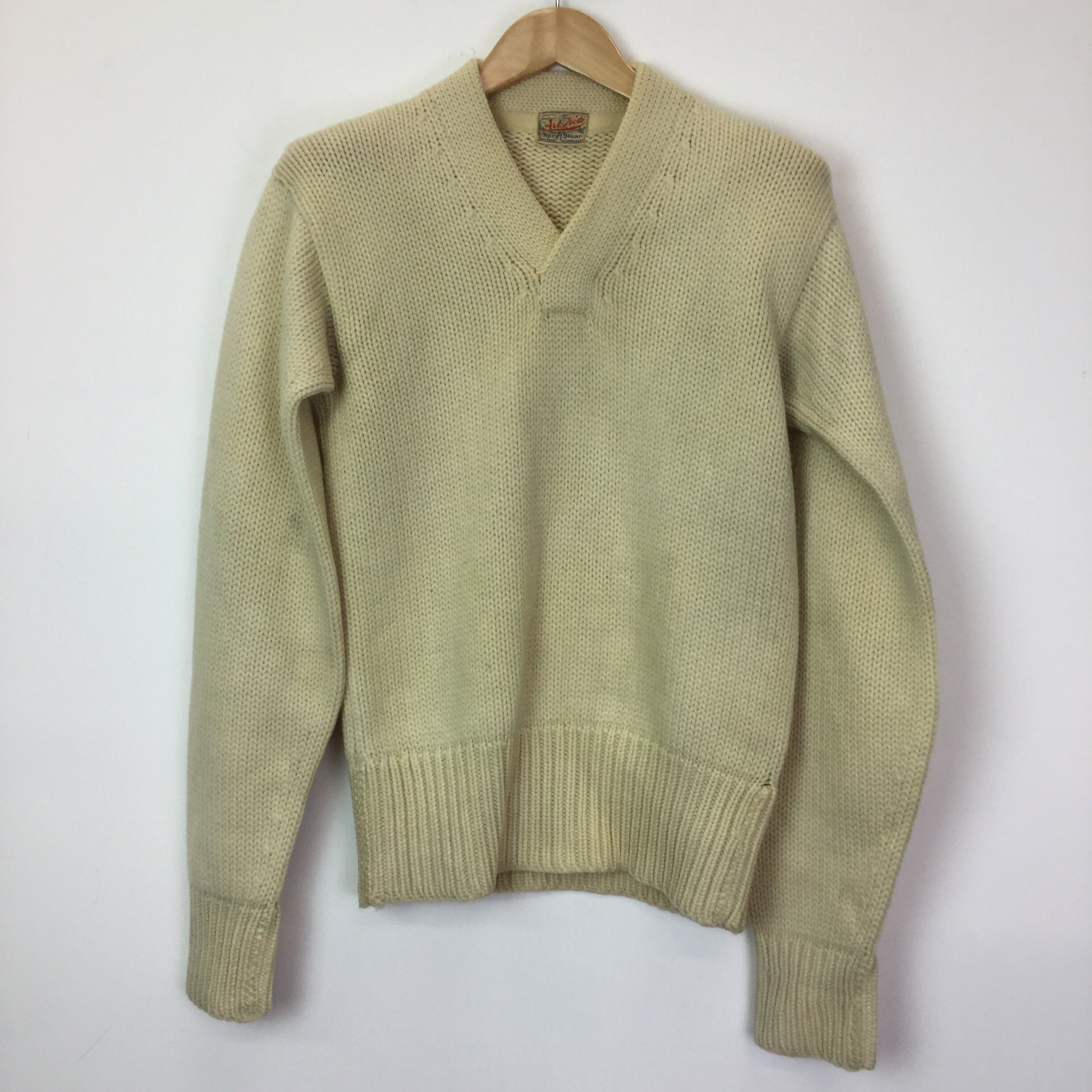 Image of Vintage 1930’S Art-Kote Cream Knitted Jumper