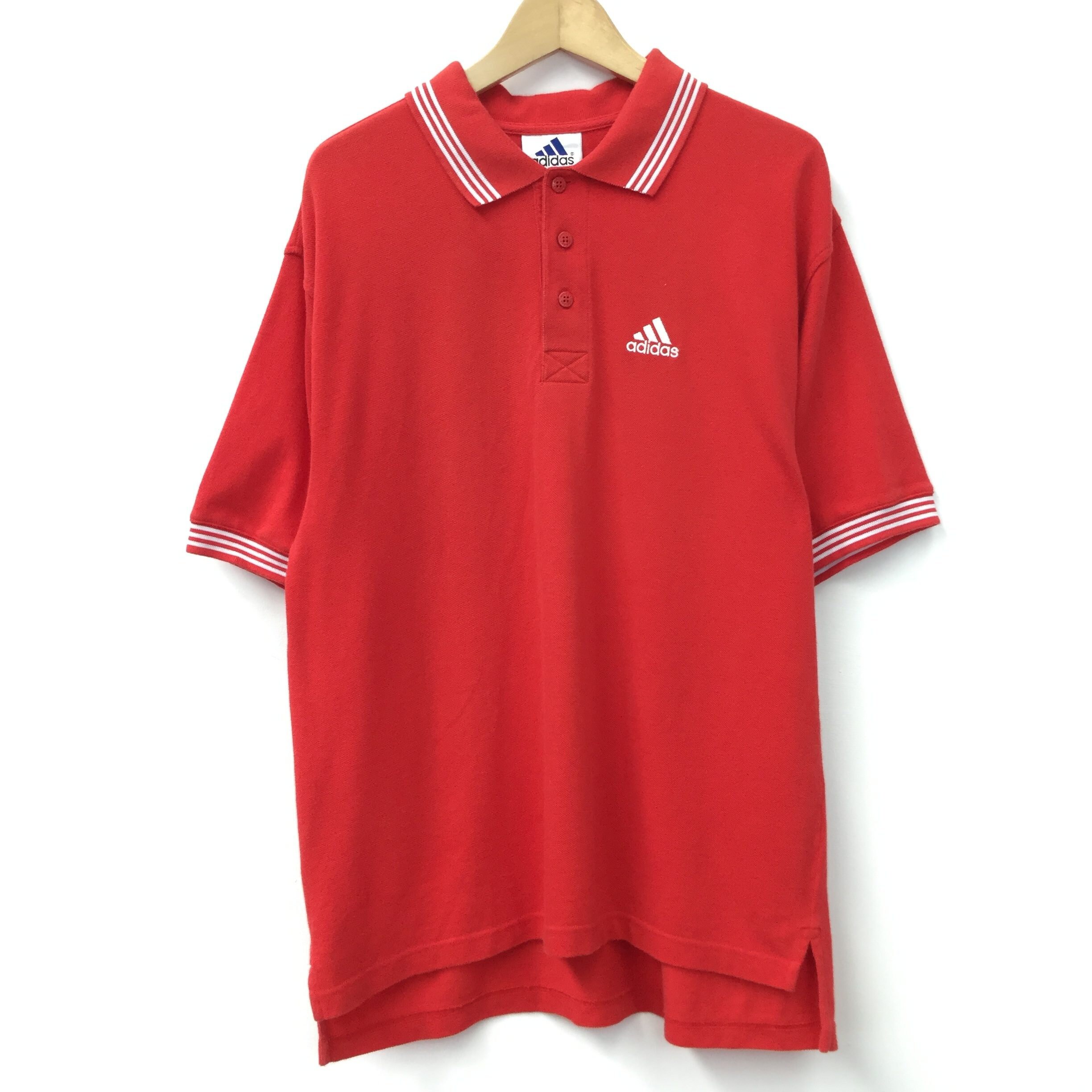 Image of Vintage Adidas Red Polo T-Shirt