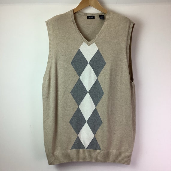 Vintage 00s Izod Argyle Knit Sweater 