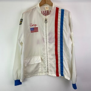 Vintage 1970s White & Blue Great Lakes Nebraska Racing Jacket - Etsy
