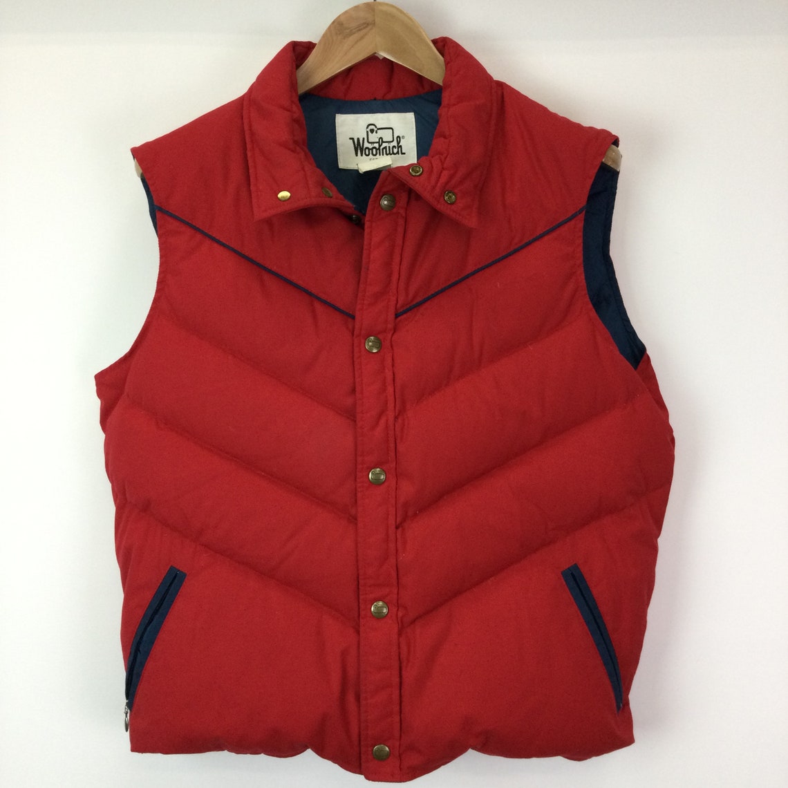 Vintage Woolrich Goose Down Puffer Bodywarmer Etsy