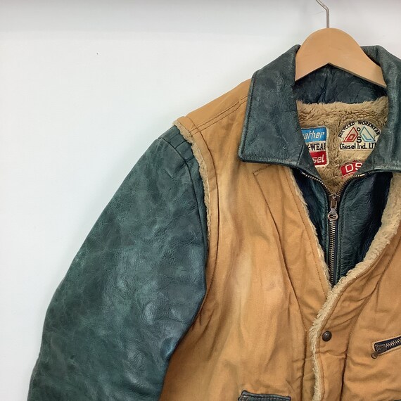 Vintage 90s Diesel Leather \u0026 Canvas 