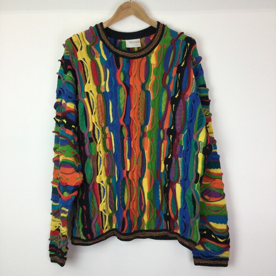 Vintage COOGI Multicoloured Rainbow Jumper