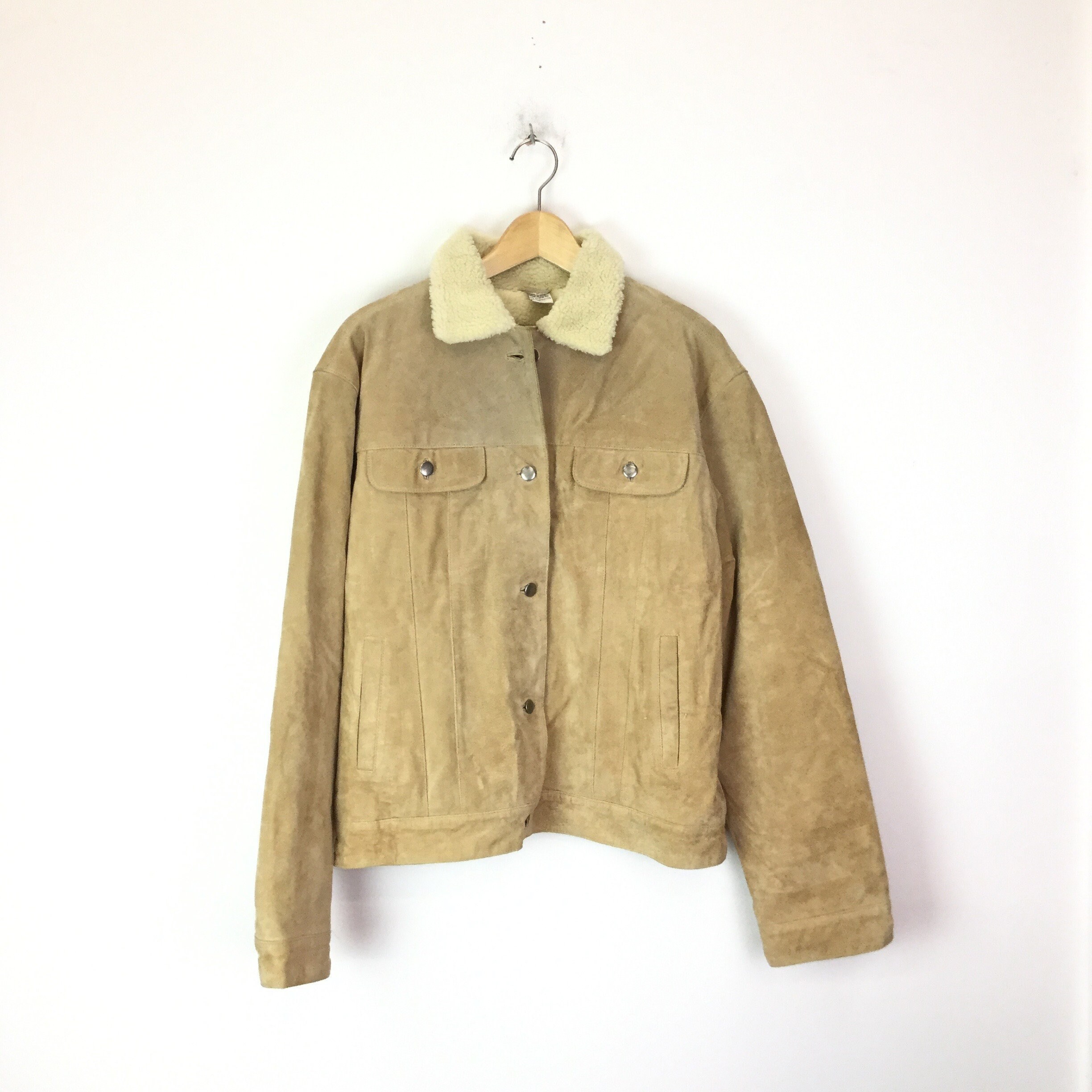 Image of Retro Shearling Suede Coat