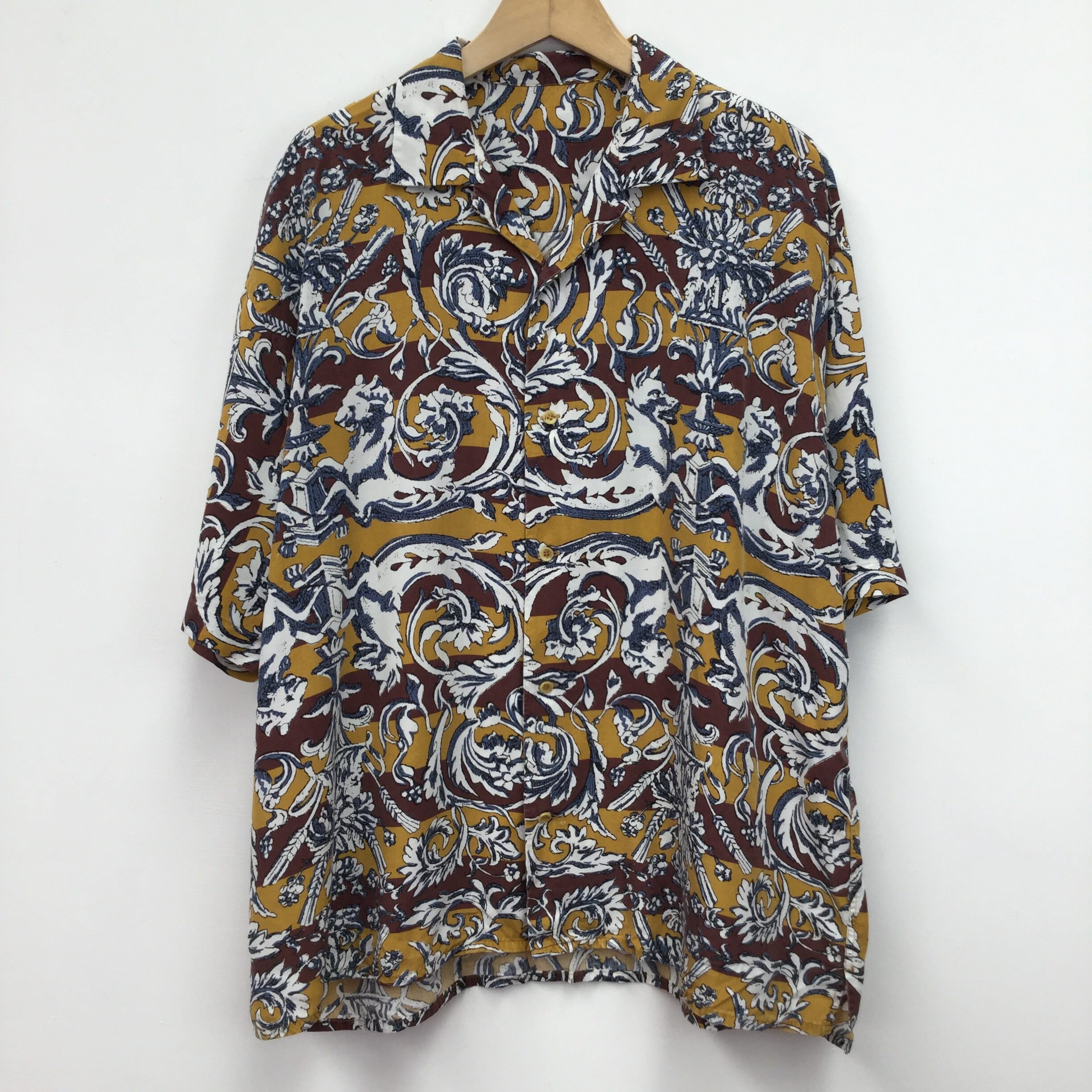Image of Vintage 90S Stripe Baroque Pattern Shirt