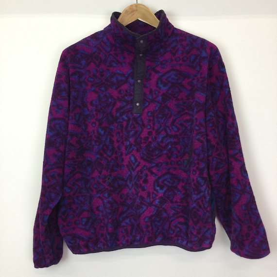 Vintage 1990’s L.L Bean Purple Printed Fleece