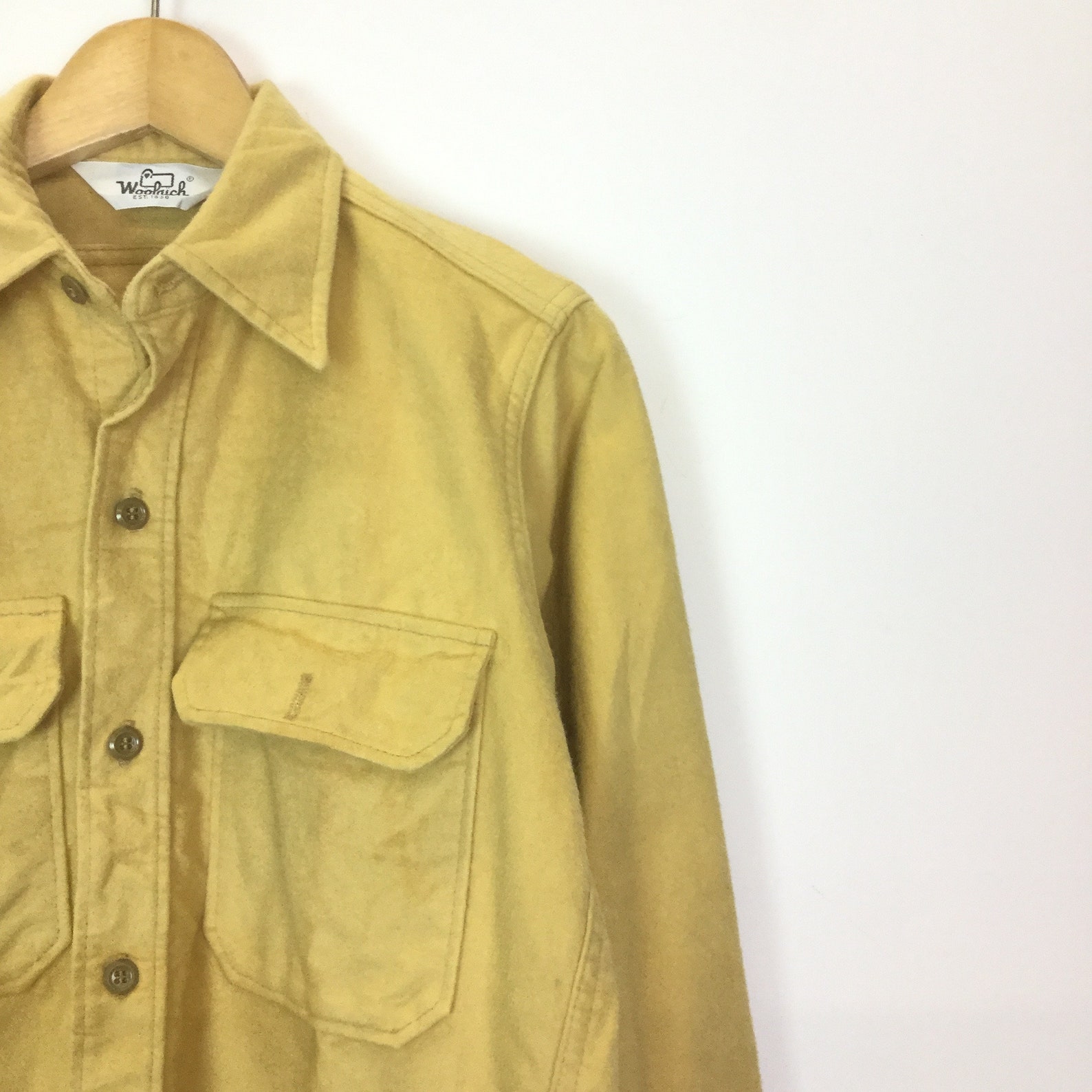 Vintage Woolrich Yellow Shirt | Etsy