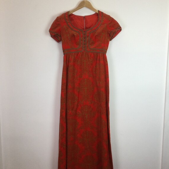 Vintage 1970s Velvet Prairie Dress