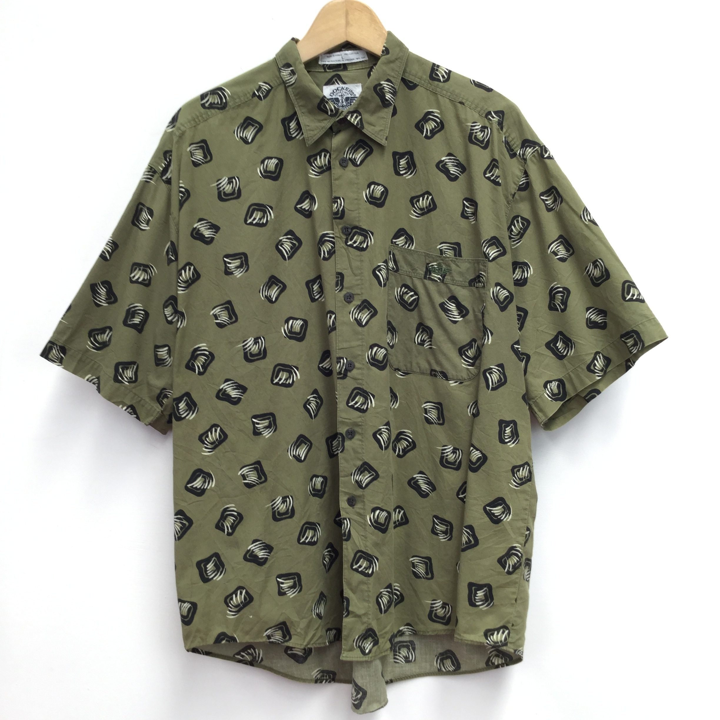 Image of Vintage 00S Dockers Abstract Pattern Shirt