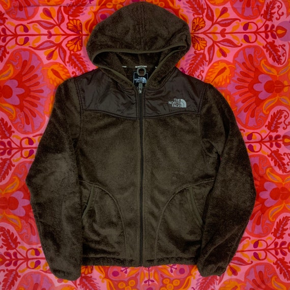 North Face Y2k Fluffy Brown Zip up Hoodie Etsy Denmark