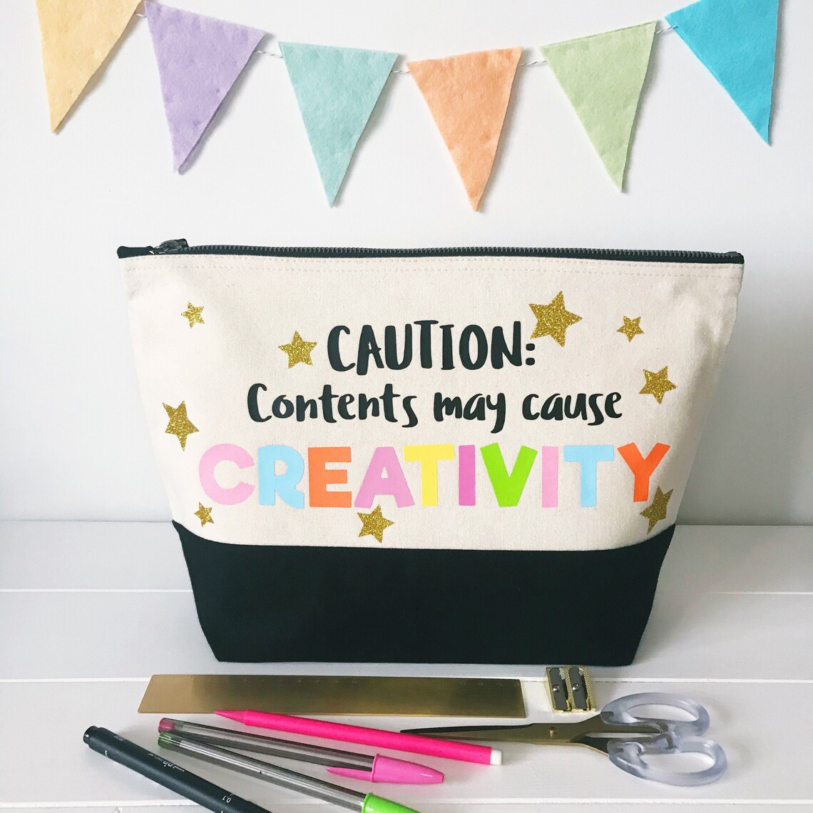 Large Creativity Project Bag, Craft Storage Bag, Extra Large Pencil