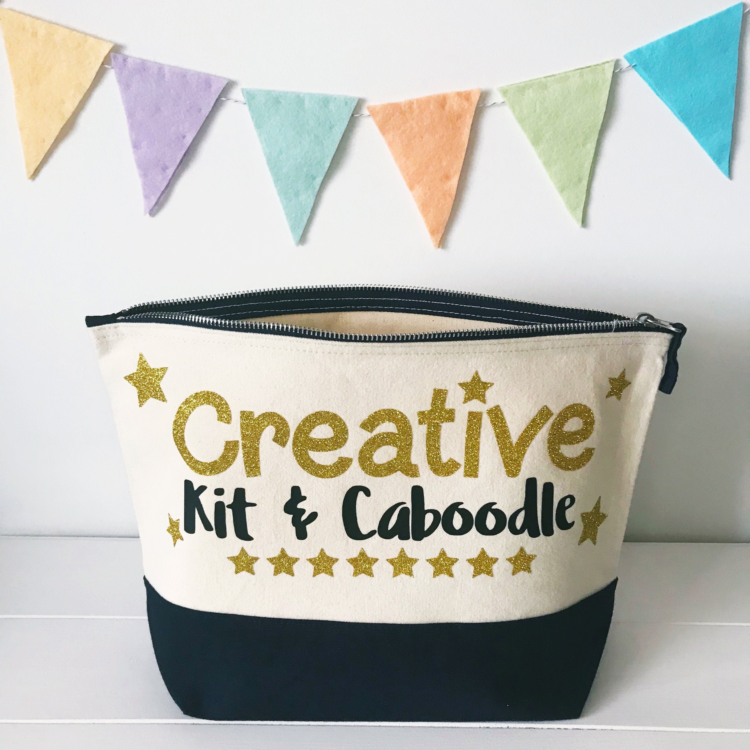 Large Creative Project Bag, Project Bag, Craft Supplies Bag, Craft