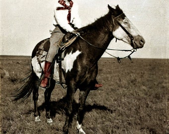 Horse Photograph Vintage Rider Cowgirl Fine art photograph