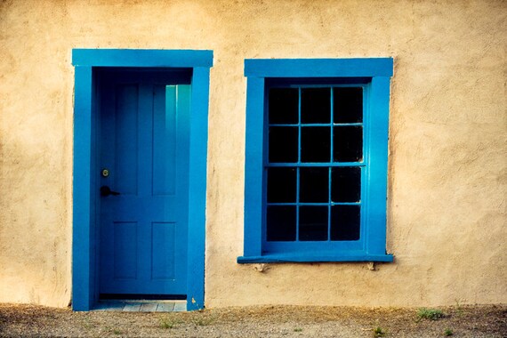 Door Photograph Window Photograph Adobe Blue Fine Art Etsy