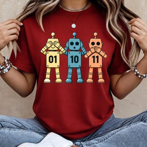 See Hear Speak No Evil Robots PNG: Coding Lover Programmer T-Shirt (Digital Download)