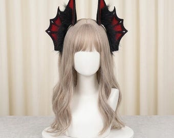 Diadema con alas de murciélago dragón y conjunto de cola de tentáculo de Cthulhu / Alas para fursuit, equipo Therian, accesorios para cosplay de demonio, accesorios de disfraz esponjosos