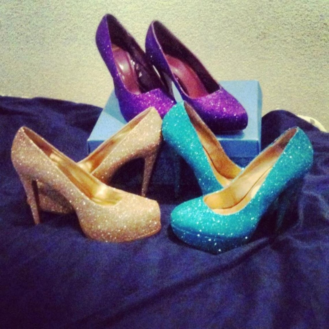 custom glitter shoes