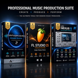 Paquete de producción musical / FL Studio 25 + Nexus 5 + Omnisphere 2 / Paquete para productores / Descarga instantánea