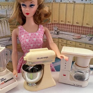 1:6 Scale Miniature MIXER &quot;KitchenAid&quot; Style, Blender and Coffee Maker for 11 inch Fashion Dolls, Blythe Dollhouse Kitchen Collectibles