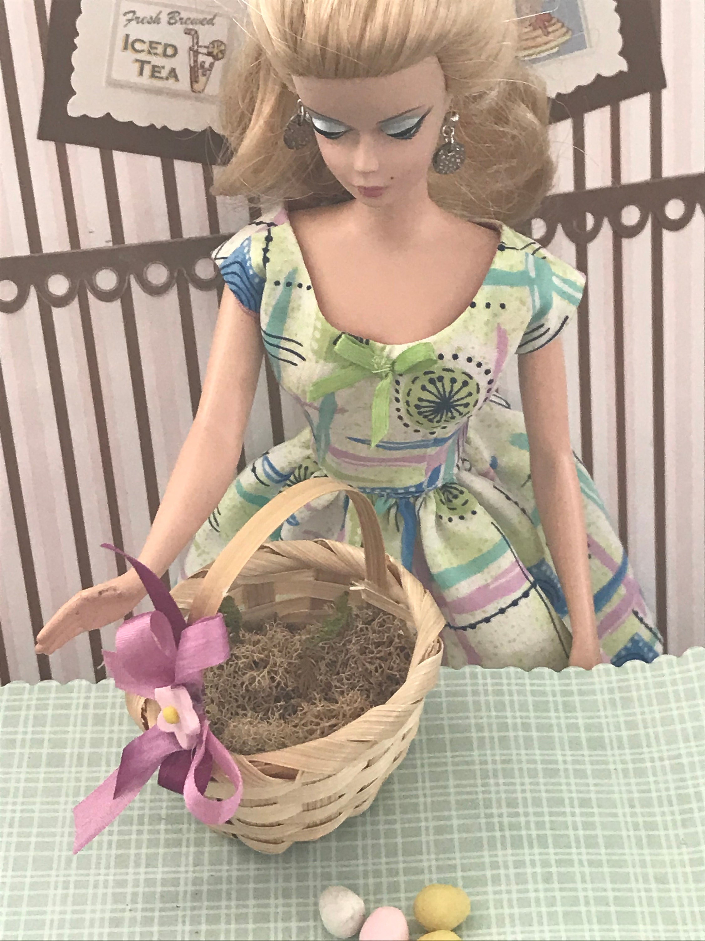 Miniature Easter Basket Barbie Doll or Blythe Doll Accessories Etsy