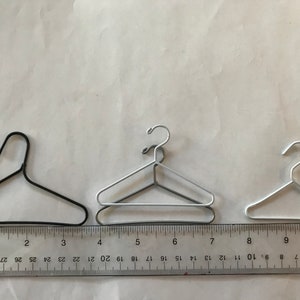 Miniature Hanger Clothes Hanger for Dolls or Ornaments Coated Wire One Hanger Select Size and Color Multiples Available