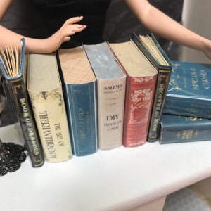Miniature Books Halloween Curses and Spells in 1:6 scale for 11 inch Fashion Dolls Collectible Halloween Miniature Diorama Display Book