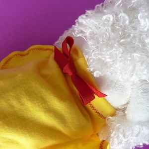Yellow Puppy Dress with Red Bow: Small Dog Clothes