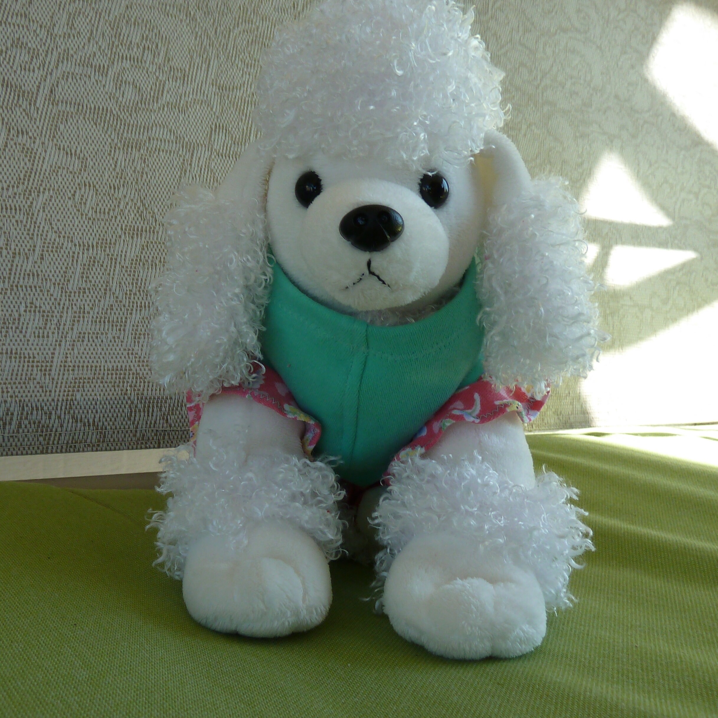 Puppy Dress, Puppy Outfit, Extra Small Puppy Clothes with a Teal Bodice