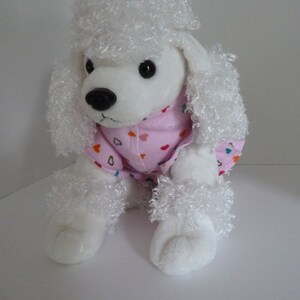 Heart Motif Puppy Dress: Pink XS Dog Outfit with Red Bow