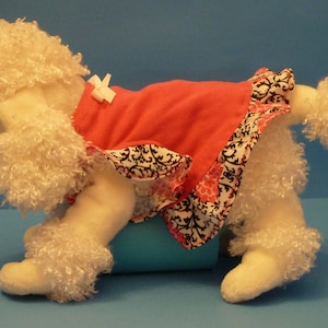 Hot Pink Paisley Dog Dress: Ruffle Puppy Clothes