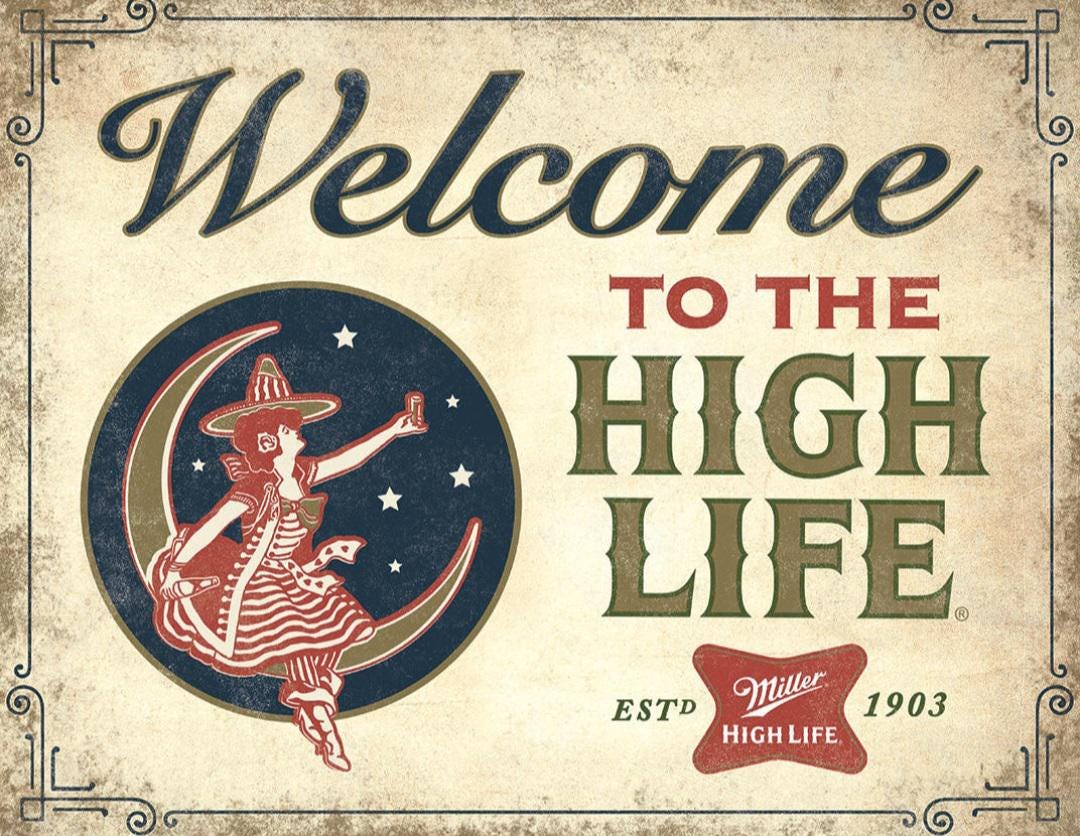 Miller High Life Vintage Poster - Etsy