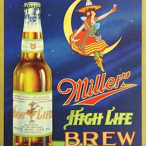 Miller high life beer poster - Etsy 日本