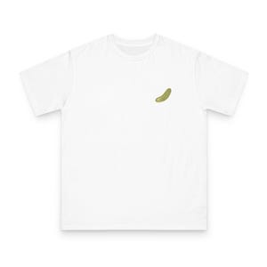 Tiny Pickle Patch T-Shirt | Minimal Kawaii Pickle Chest Pocket Design