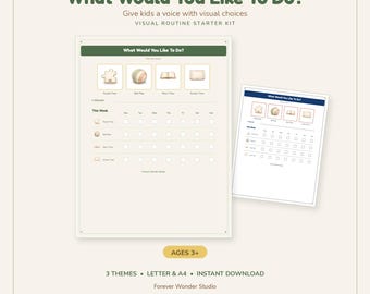 Choice Board Printable | Visual Choice Chart for Autism ADHD | Special Needs Support | Instant Download