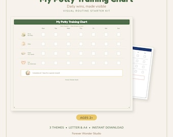 Potty Training Chart Printable | Visual Schedule for Toddlers | Autism ADHD Sensory Support | Instant Download