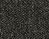 Black Tweed Upholstery Fabric by the Yard - Heavyweight Dark Grey Sofa Furniture Fabric - Zig Zag Furniture Fabric - Black Grey Pillows