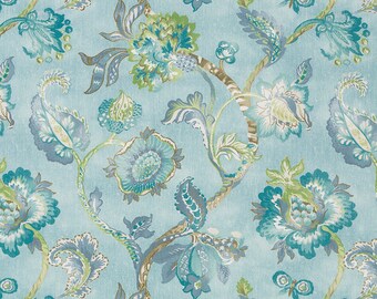 Teal Floral Curtains Etsy