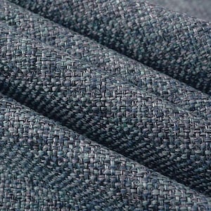 Navy Blue Tweed Upholstery Fabric - Grey and Navy Blue Fabric for Furniture - Stain Resistant Blue Fabric for Sofas and Chairs - SP 857