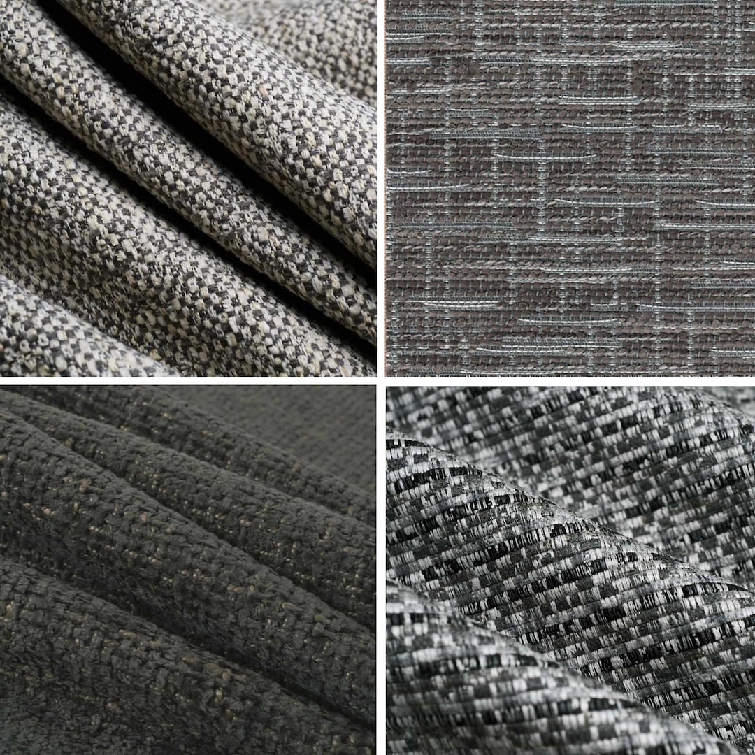 Dark Grey Upholstery Fabric for Furniture Charcoal Grey Crypton