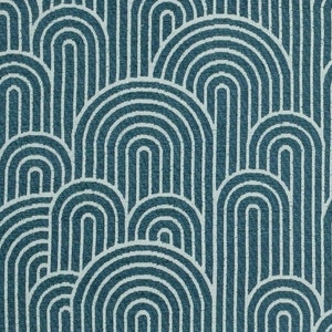 Teal Geometric Upholstery Fabric - Modern Teal Fabric for Furniture - Dark Teal Designer Upholstery Fabric for Sofas and Chairs - SP 7809