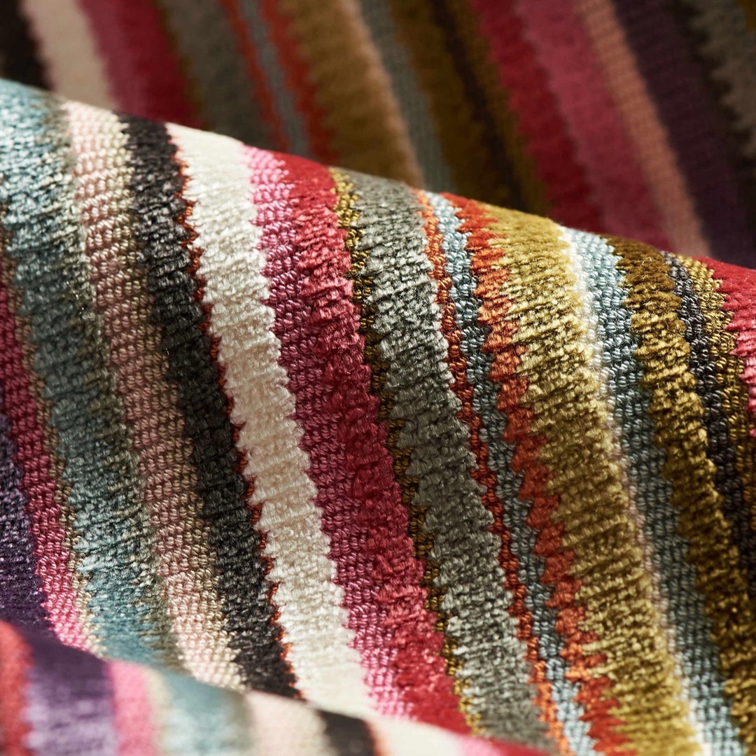 Pink Velvet Upholstery Fabric Grey Stripe Velvet Fabric for Furniture Blue Grey Velvet